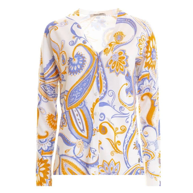 Silk Paisley Print Cardigan