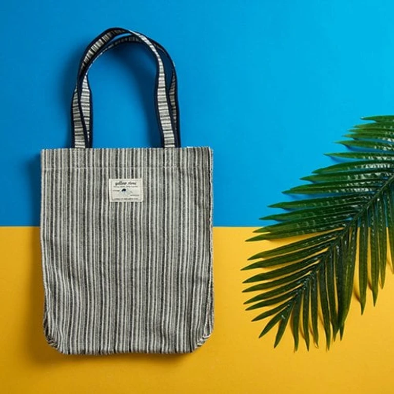 Shoulder Bag BLUE LABEL STRIPE LINEN SHOULDER BAG -YB1004BK /BLACK