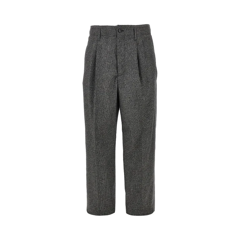 Mouliné wool blend pants with darts Man 46