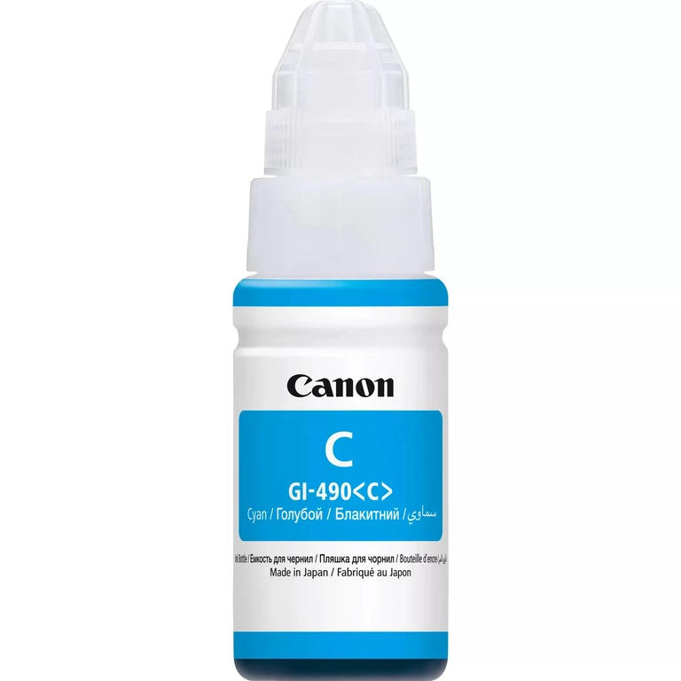 Canon 0664C001/GI-490C Ink bottle cyan. 7K pages 70ml for Canon Pixma