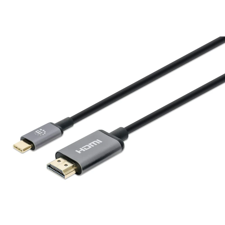 Manhattan USB-C to HDMI Cable, 4K@60Hz, 1m, Black, Three Year Warranty, Equivalent to CDP2HD1MBNL