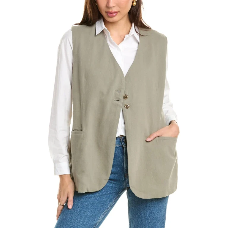 Zia Linen-Blend Vest