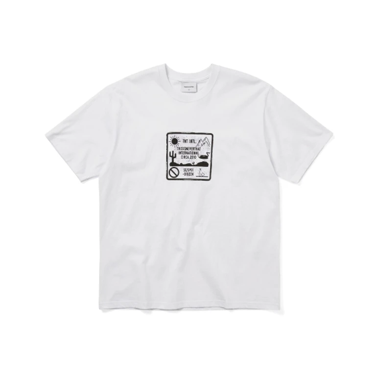 Caution Sign Tee White