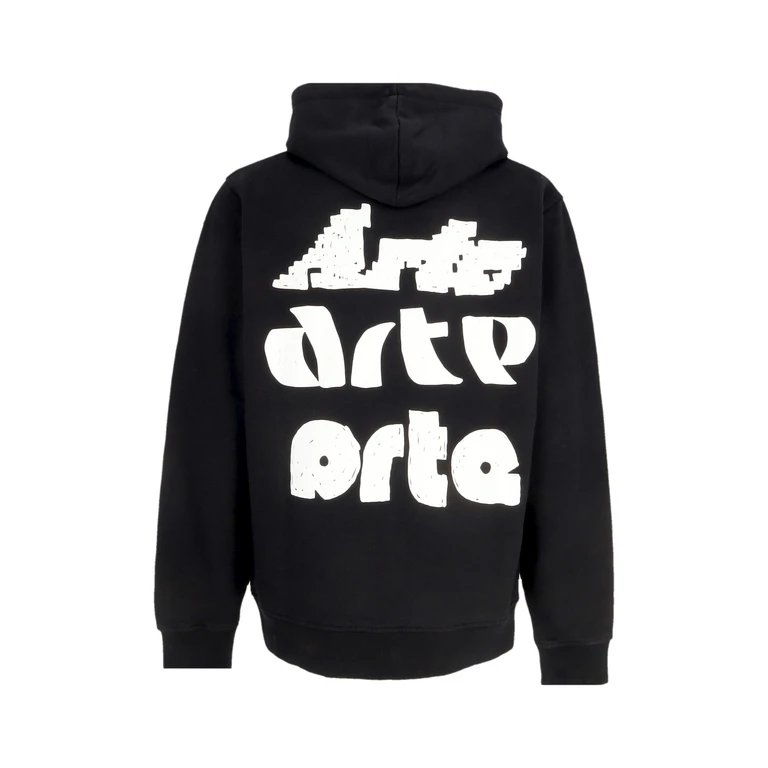 Men's Lightweight Hoodie Multi Logo Print Hoodie Black