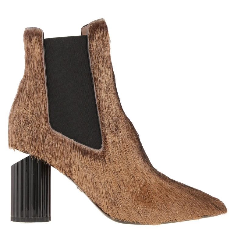 Hair-on-Calf Chelsea Ankle Boots