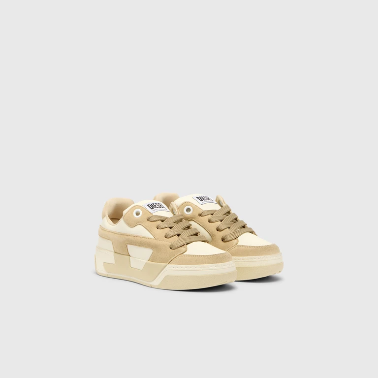 D-Ollie-Distressed sneakers in leather and suede - Sneakers - Woman - Beige