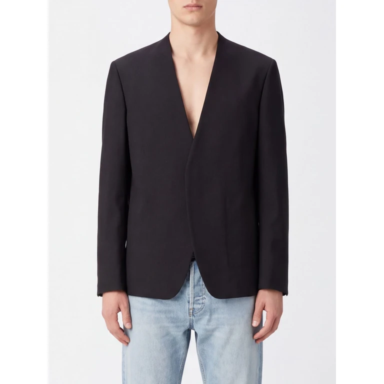 Single-Breasted Virgin Wool Blazer with Concealed Fastening (S50BN0554S44330900)