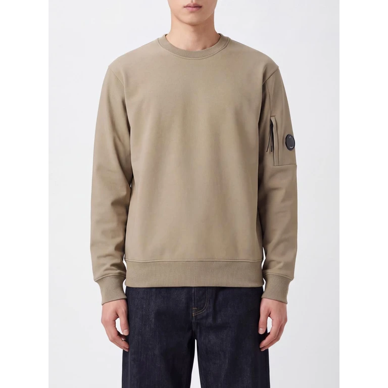 C. P. COMPANY Cotton Crew-Neck Sweatshirt with Applied Logo (21CMSS713A005086W356)