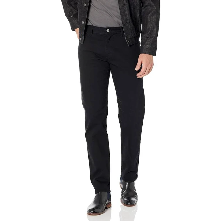 5 Pocket Straight-Fit Black Jeans