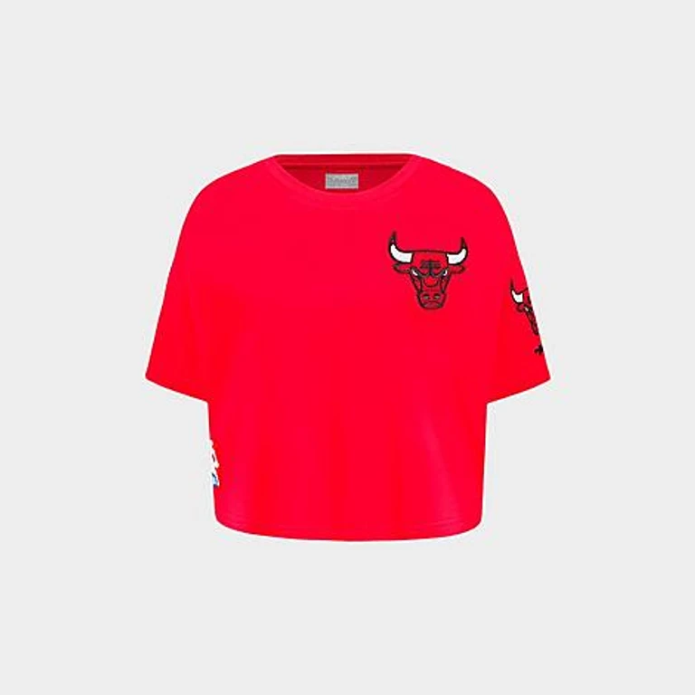 Pro Standard Girls' Toddler Chicago Bulls NBA Boxy T-Shirt in Red Size: 2T