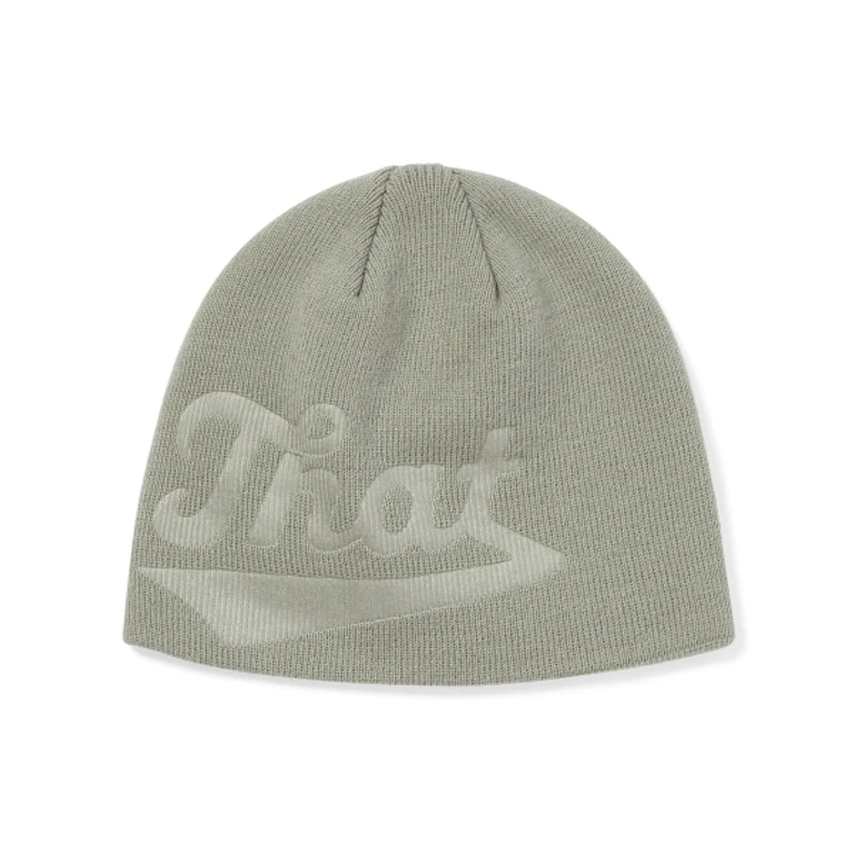 Debossed That No Cuff Beanie Light Sage