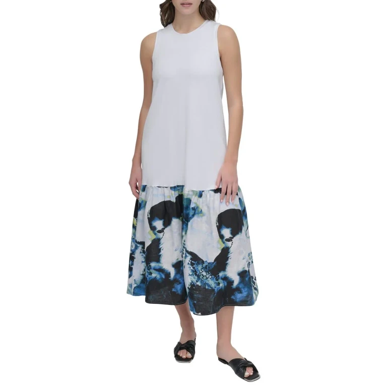 Mix Media Midi Dress