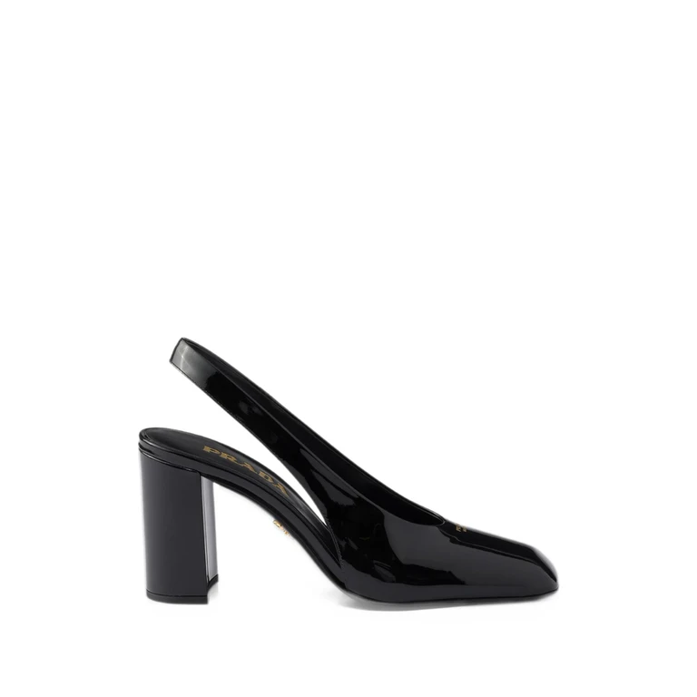 Patent-leather Slingback Pumps