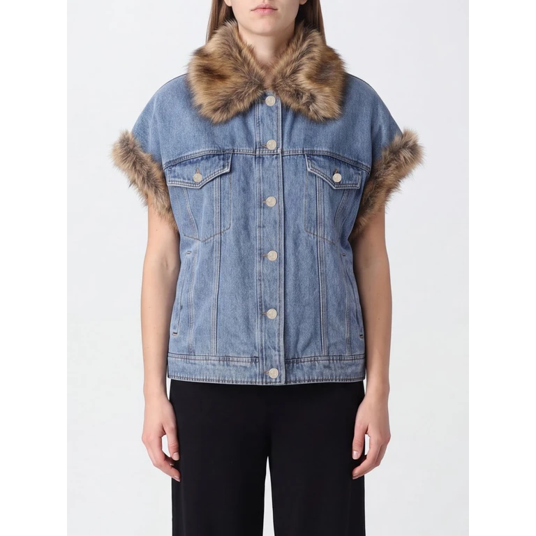 LIU JO Waistcoat Woman color Denim (UF6154D034779093)