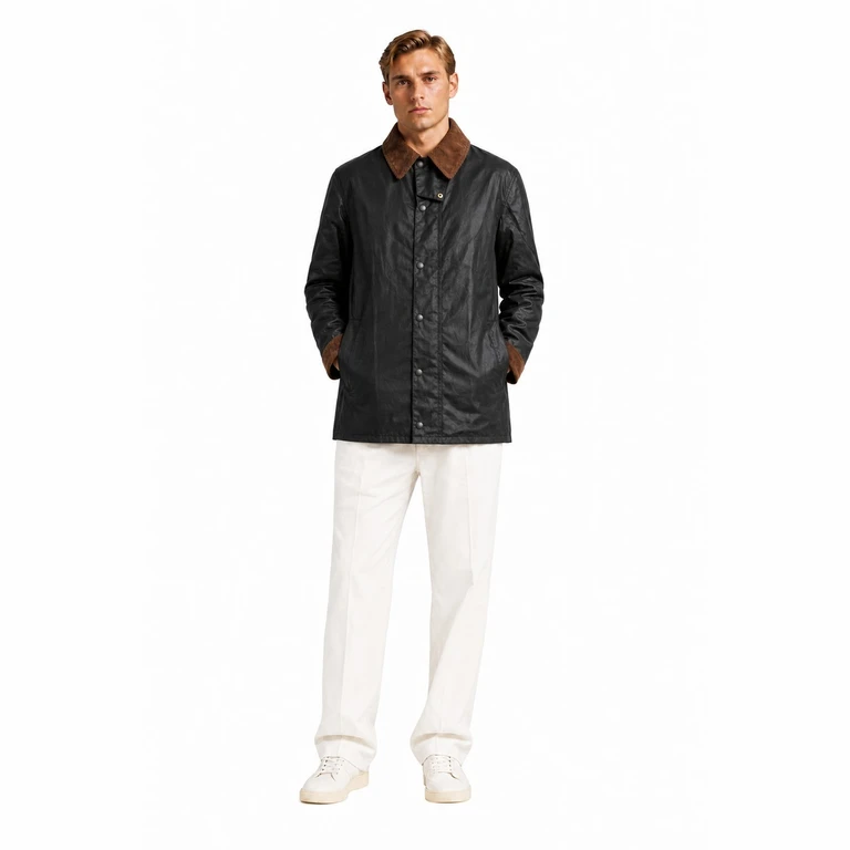 jacket Barbour festive ashby wax jacket - sage / evergreen