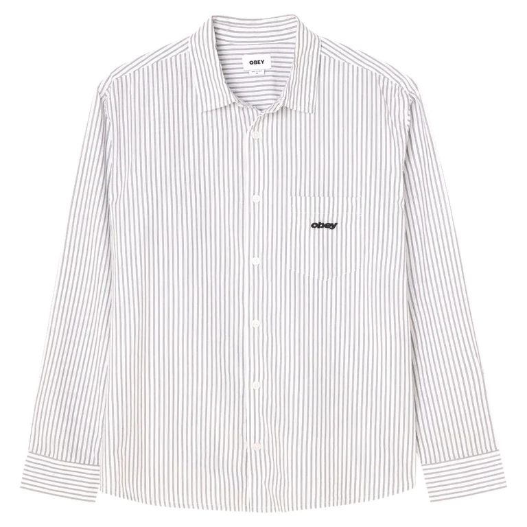 Shirt shirt Obey william woven ls - white multi