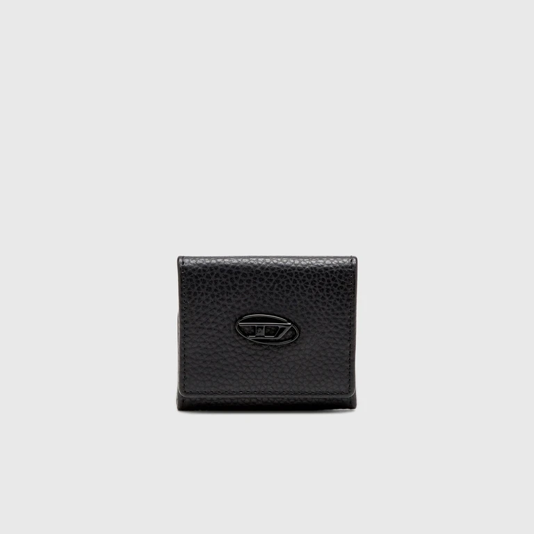 Coin purse in grainy leather - Small Wallets - Man - Black