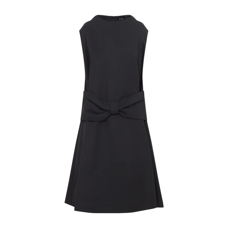 Boxy Peplum Bow Detail Dress