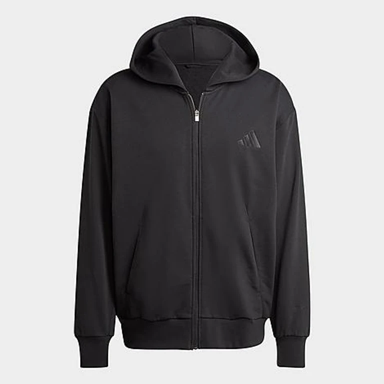 Men's ALL SZN Fleece Full-Zip Hoodie in Black Size: XS
