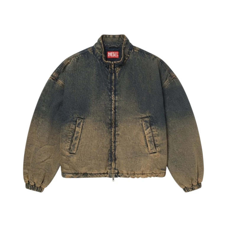 Giacca Jeans Cropped in Denim Scuro