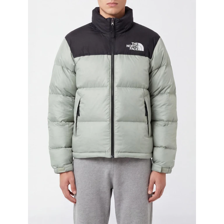 Quilted Waterproof Nylon Puffer Jacket with High Neck and Logo (NF0A8A4CBQ11)