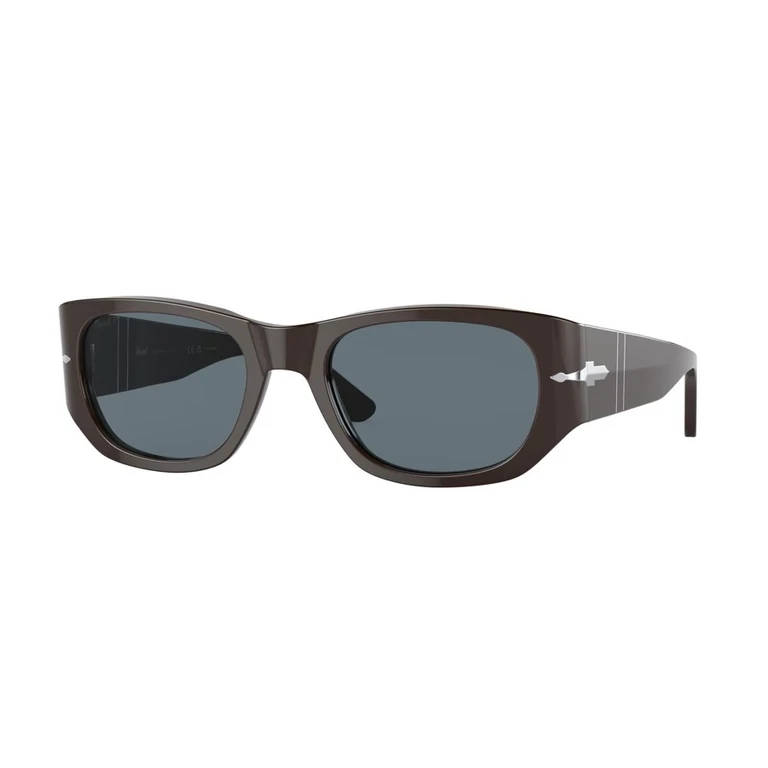 Polarized Blue Rectangular Mens Sunglasses PO3307S 11743R 55