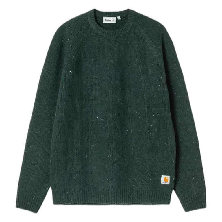 sweater Carhartt Wip anglistic sweater - speckled dark scarab