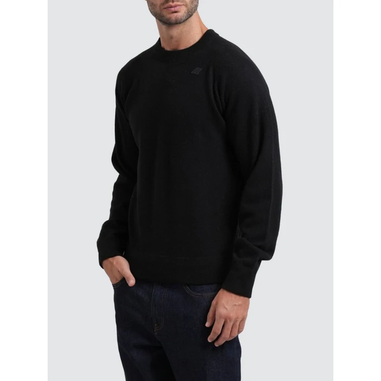 Wool Long-Sleeved Crewneck Jumper with Ribbed Trims (K2145TWUSY)