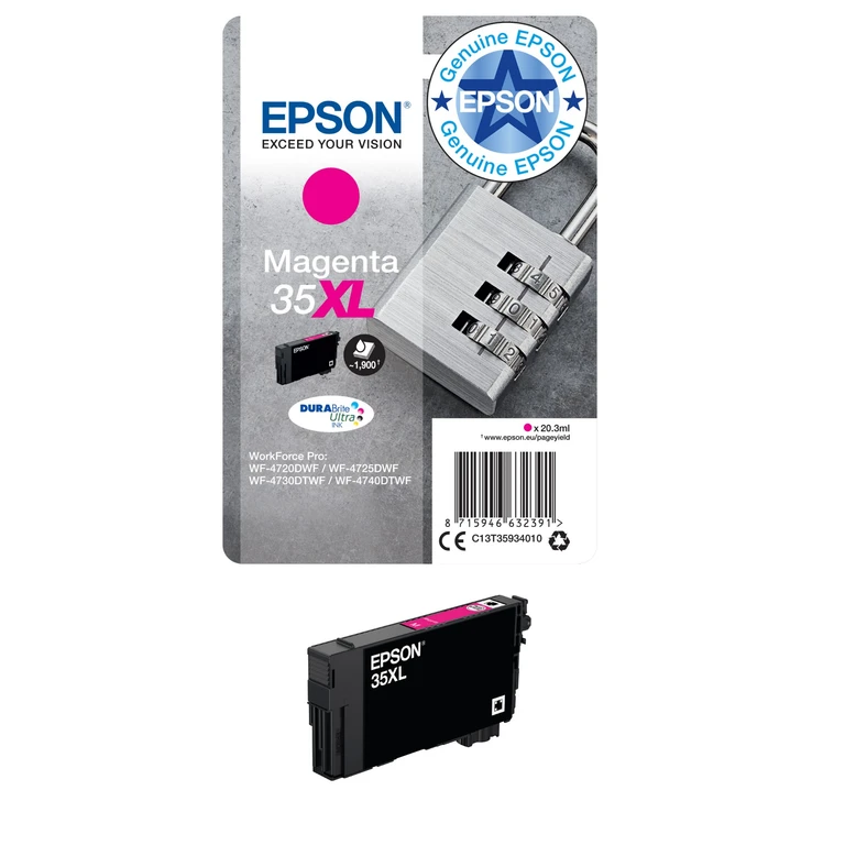 Epson C13T35934010/35XL Ink cartridge magenta high-capacity. 1.9K page