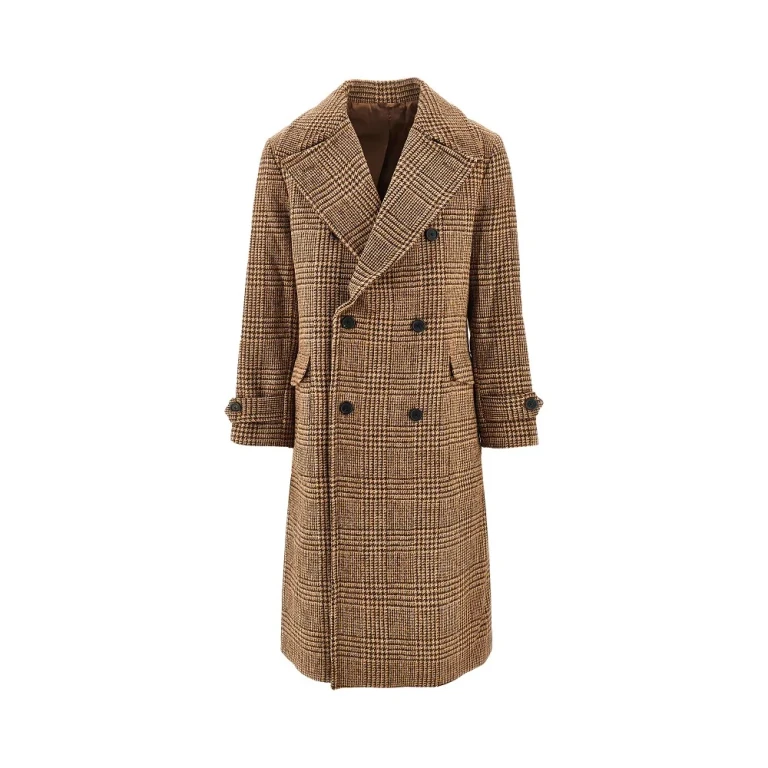 'Dyce' double-breasted Harris Tweed coat Man M