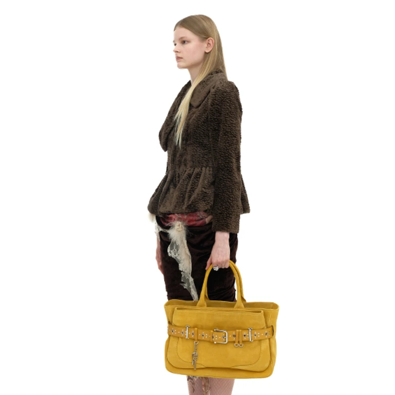 TOTE BROCLE [SUEDE MUSTARD COMBI]