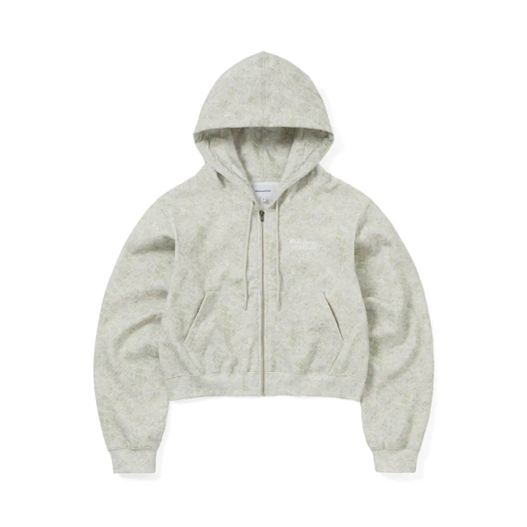 OL-Logo W Zip Up Hoodie Floral Ivory