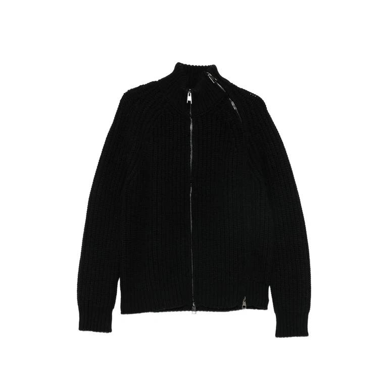 Atomo Factory Ribbed-knit Zip-up Cardigan