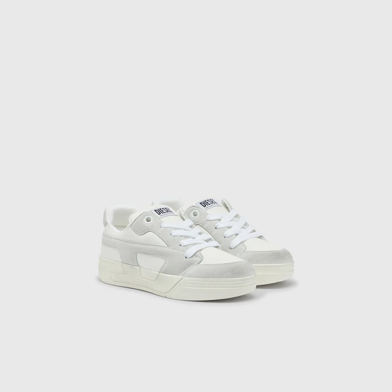 S-D-Ollie - Distressed sneakers in leather and suede - Sneakers - Man - White