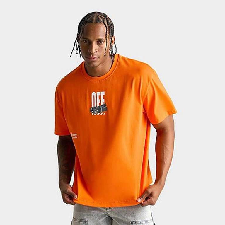 Men's L/AB c/o Off-White Duct Tape T-Shirt in Orange Size: Small