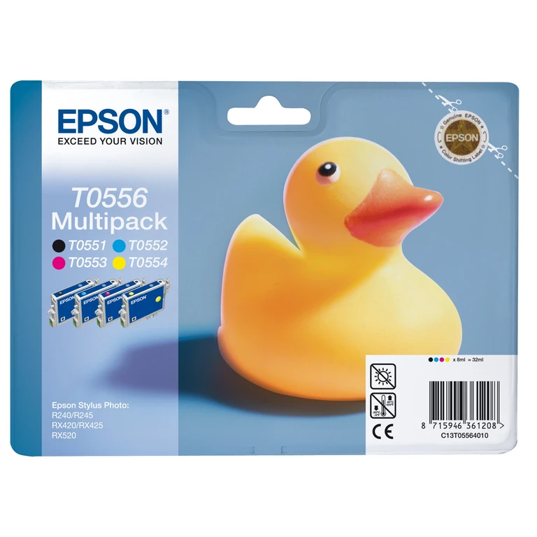 C13T05564010/T0556 Ink cartridge multi pack Bk.C.M.Y. 4x290 page