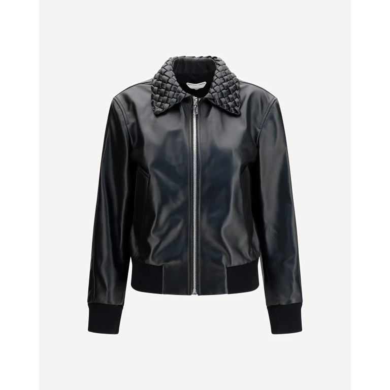Glossy leather padded Jacket Female 38