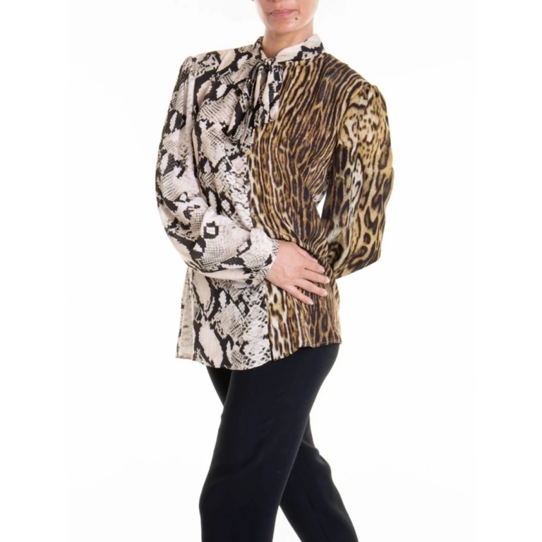 Mixed Animal-Print Shirt