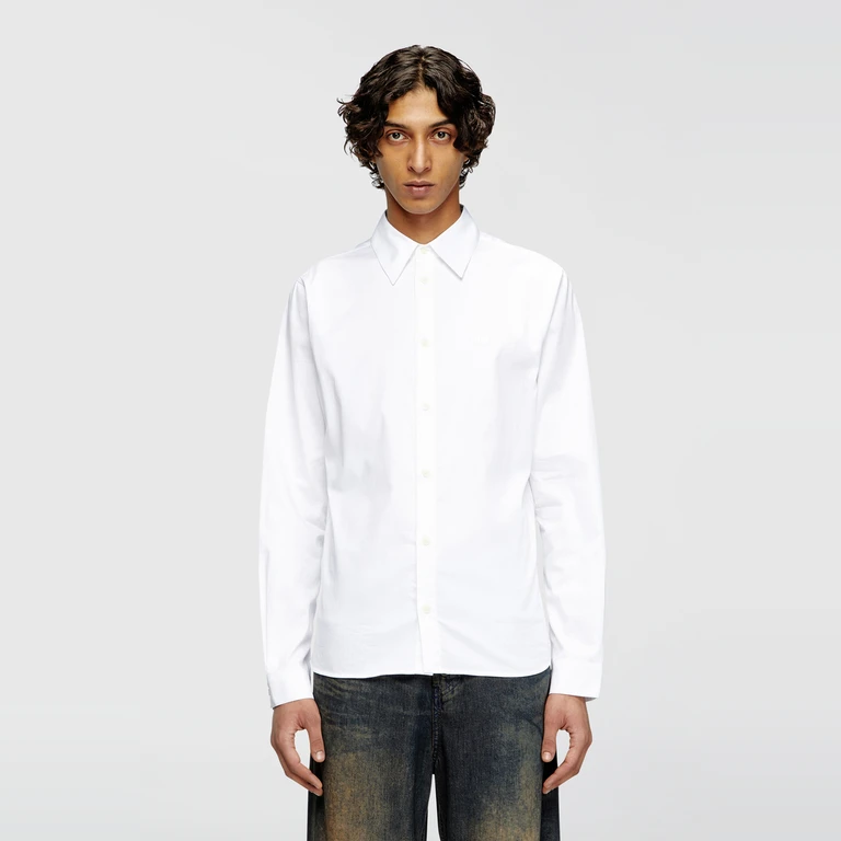 Shirt with embroidered Oval D - Shirts - Man - White