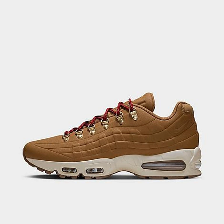 Men's Air Max 95 Big Bubble SE Casual Shoes in Wheat/Muslin/Gum Medium Brown Size: 7.5