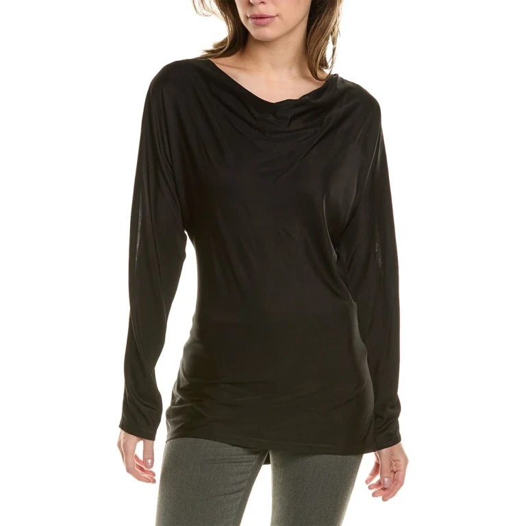 Cowl Mesh Inset Top