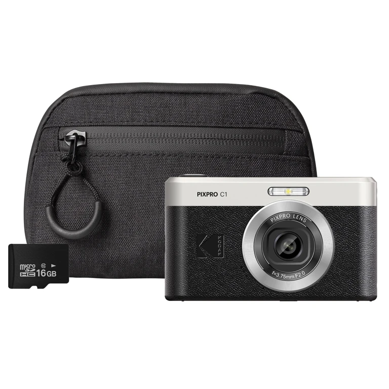 PIXPRO C1 13MP 4x Digital Zoom Compact Camera - Black - Camera +