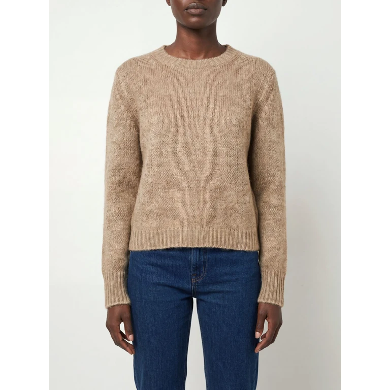 Crewneck Jumper in Cashmere and Silk with an Abstract Pattern (226WD1493CSGVHV01191)