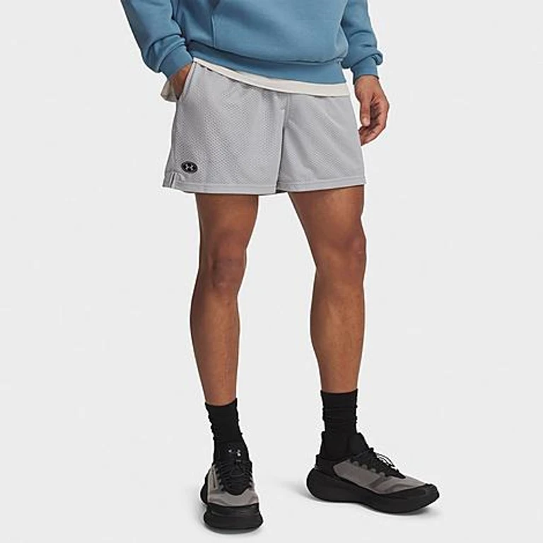Under Armour Men's UA Icon 5" Mesh Shorts in Mod Grey/White Size: XS