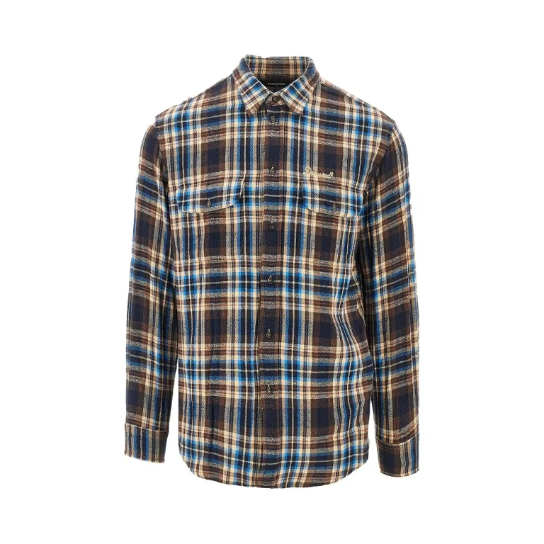 Check flannel shirt Man 48