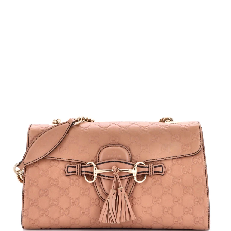 Emily Chain Flap Bag Guccissima Leather Medium