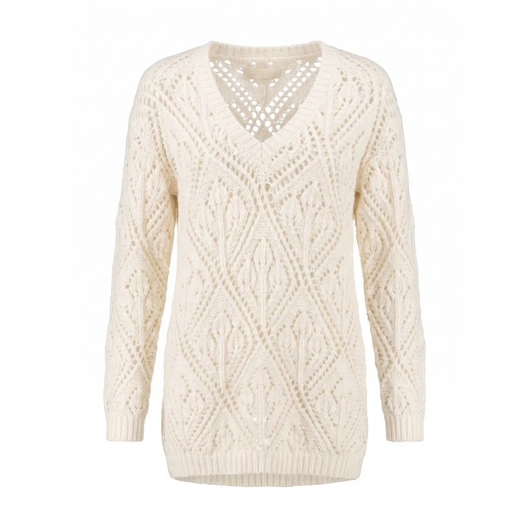 Linea Rossa Shetland Crochet Sweater