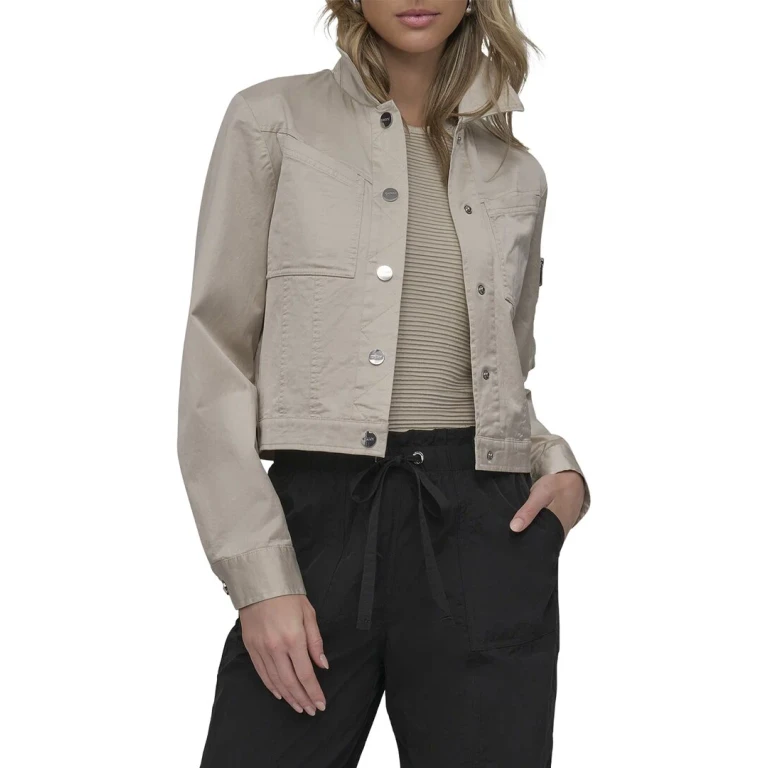 Cropped Sateen Jacket
