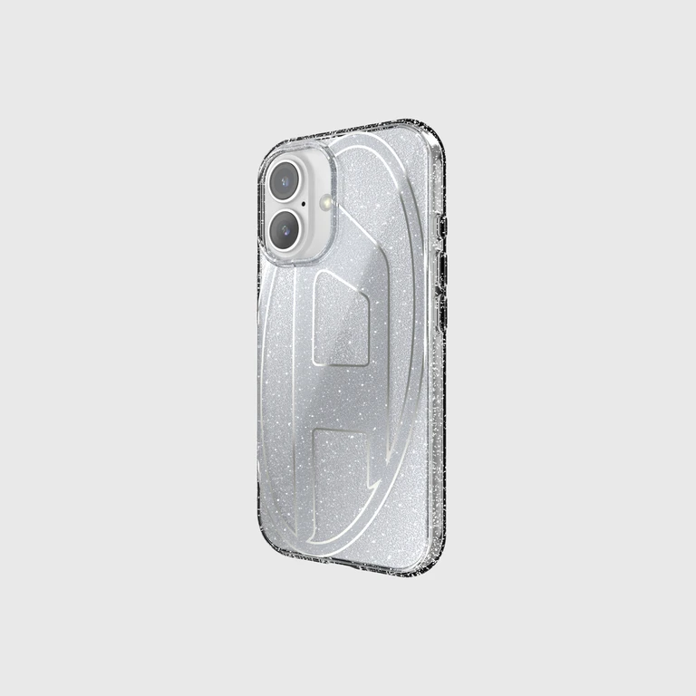 Oval D Glitter Case for iP 16 - Cases - Unisex - Silver