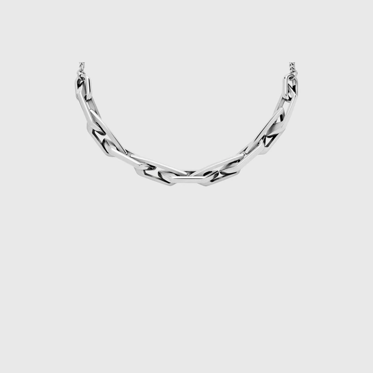 Stainless Steel Chain Necklace - Necklaces - Unisex - Silver